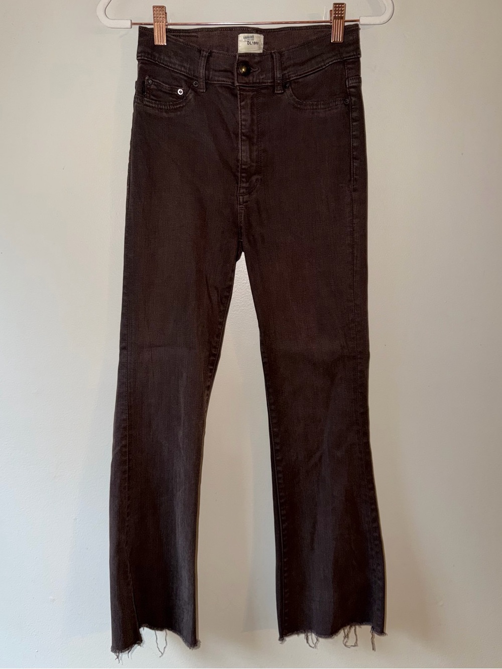 DL1961 Bridget Boot High Rise Instasculpt Crop Jeans Size 27 Walnut NWOT